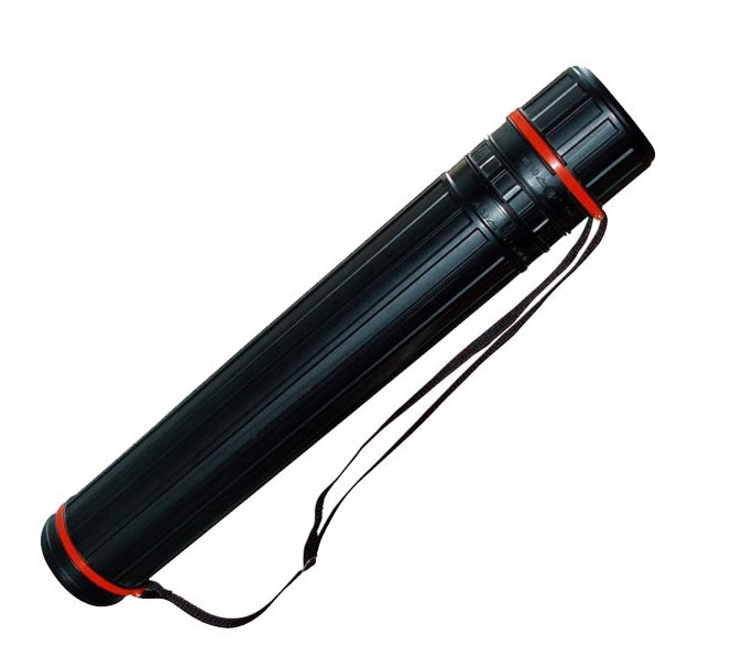 Telescoping Blueprint Drafting Tube 8cm Diameter - Black