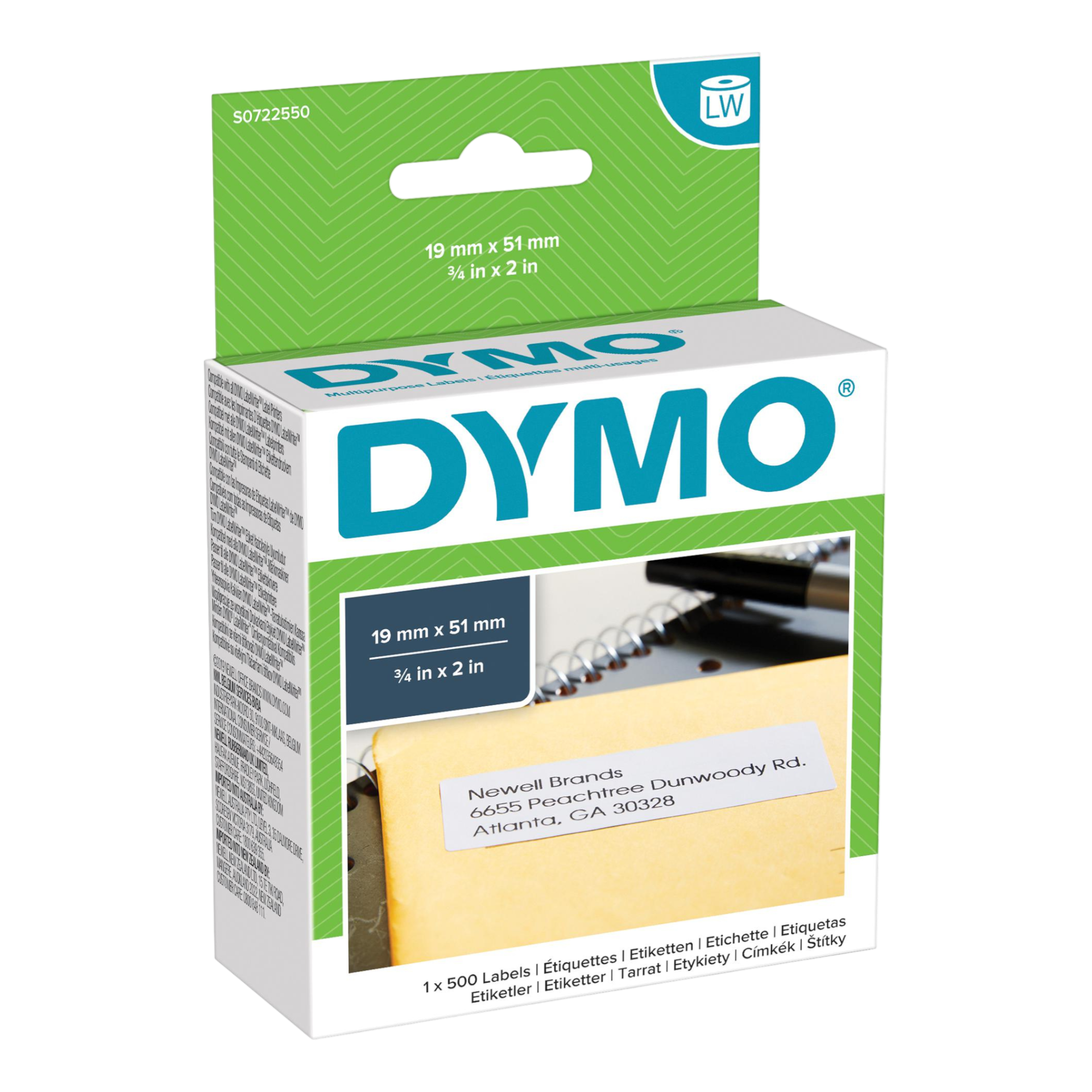DYMO 11355 (S0722550) 19x51mm LabelWriter Removable Labels