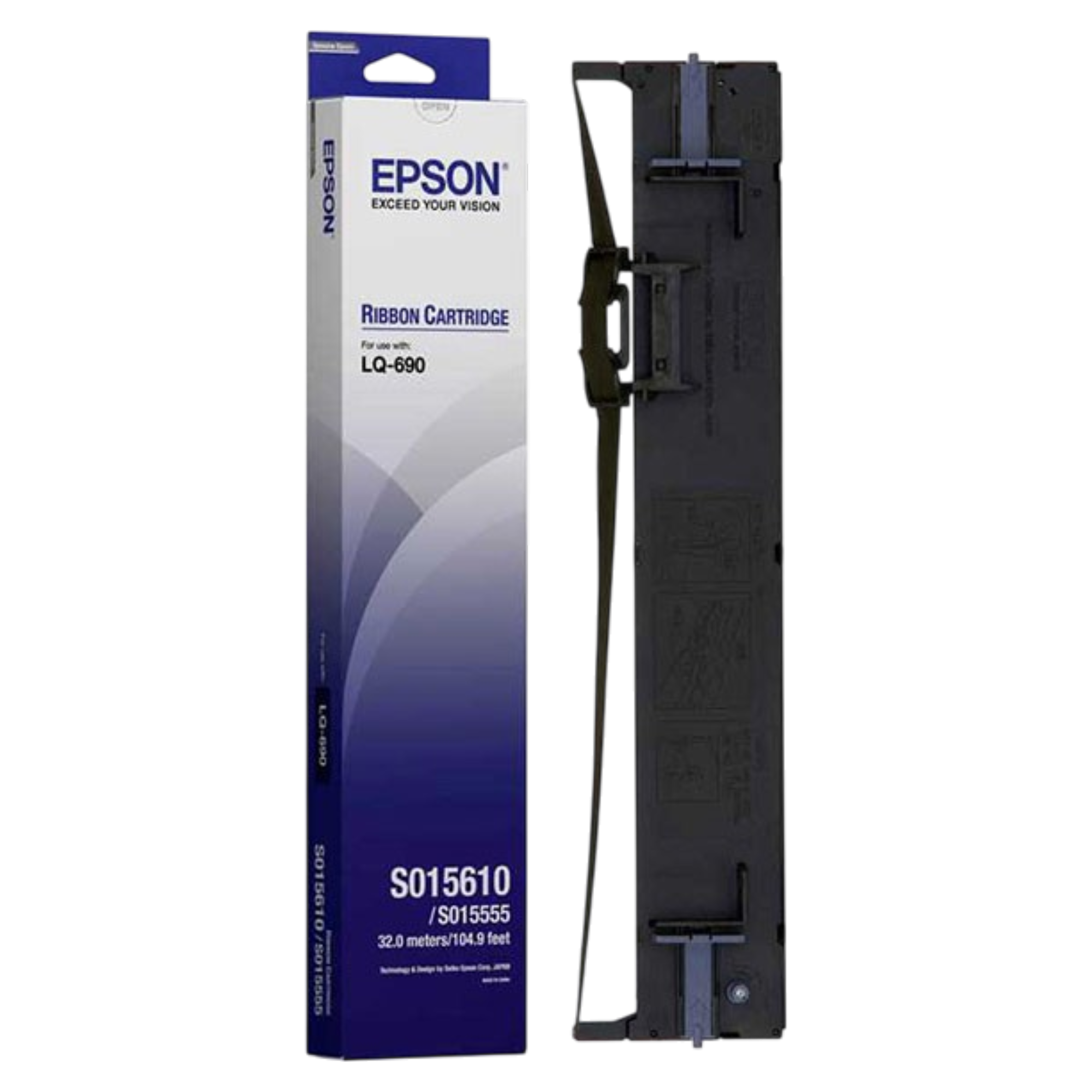 Epson S015555 / S015610 Black Fabric Ribbon for LQ-690