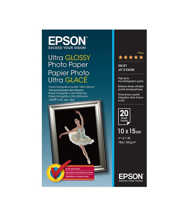 Epson S041926 Ultra Glossy Photo Paper 10 X 15cm, 300g - 20 Sheets