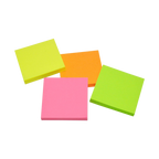 Economy Sticky Notes Cube 3" x 3" - Neon (400 Sheets)