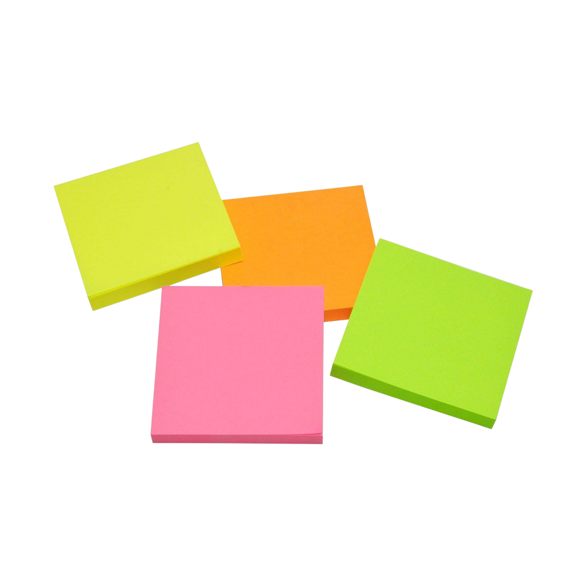 Economy Sticky Notes Cube 3" x 3" - Neon (400 Sheets)