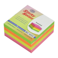 Economy Sticky Notes Cube 3" x 3" - Neon (400 Sheets)