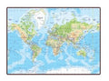 FIS Desk Blotter Pad with World Map - 44x57 cm