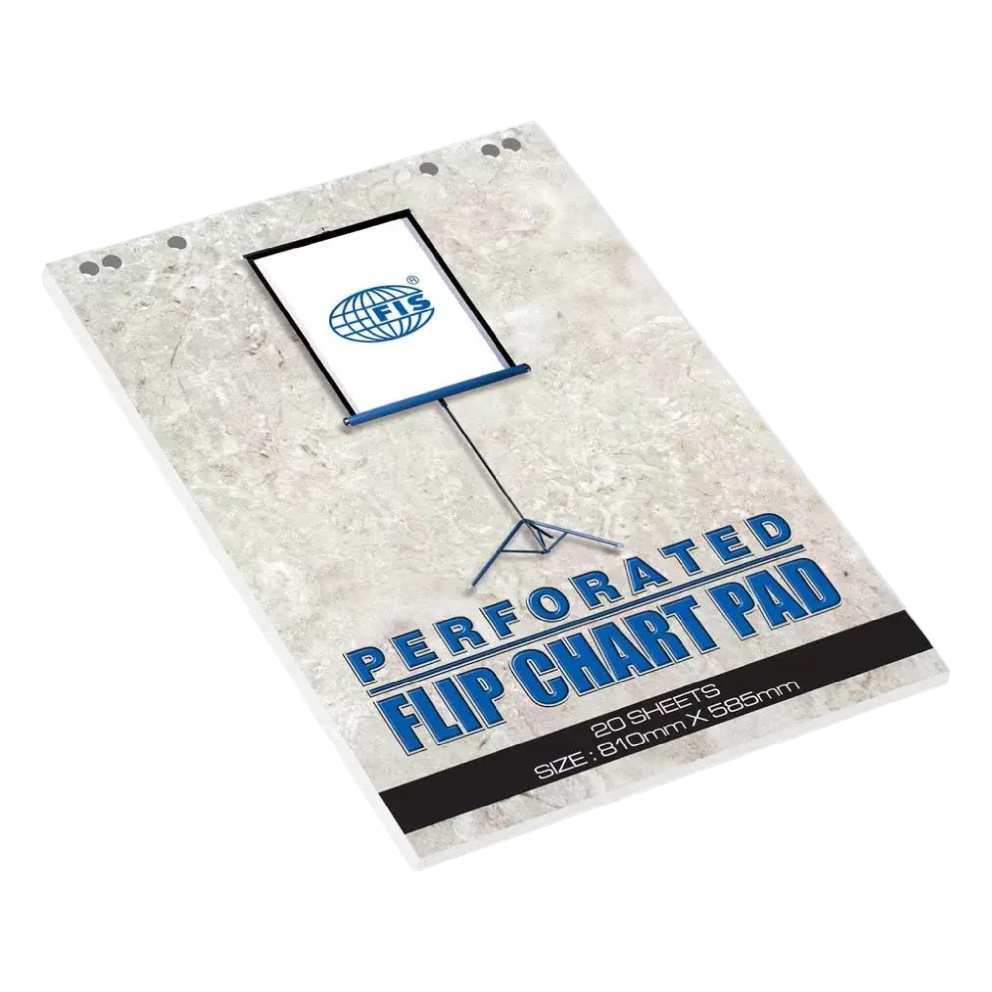 FIS Flipchart Pad 80g Plain White - Pad of 20 Sheets
