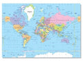 FIS Laminated World Map Poster - 70x100 cm