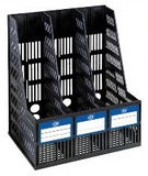 Vertical Plastic Magazine Rack - 3 Tier