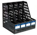 Vertical Plastic Magazine Rack - 4 Tier