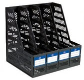 Vertical Plastic Magazine Rack - 4 Tier