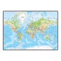 FIS Desk Blotter Pad with World Map - 44x57 cm