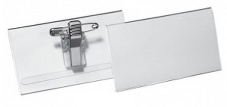 FIS Name Badge with Pin and Clip - Pack of 50