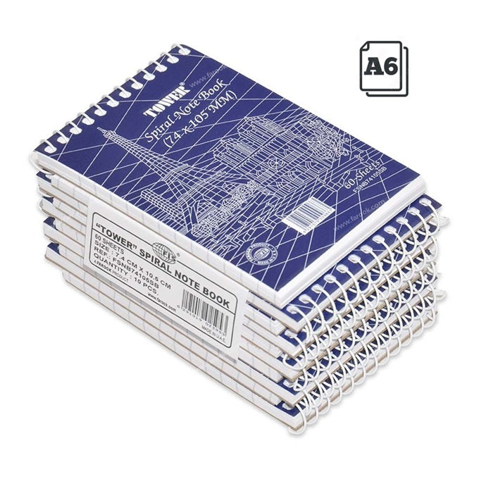 FIS A6 Top Spiral Pocket Notebook - 60 Pages