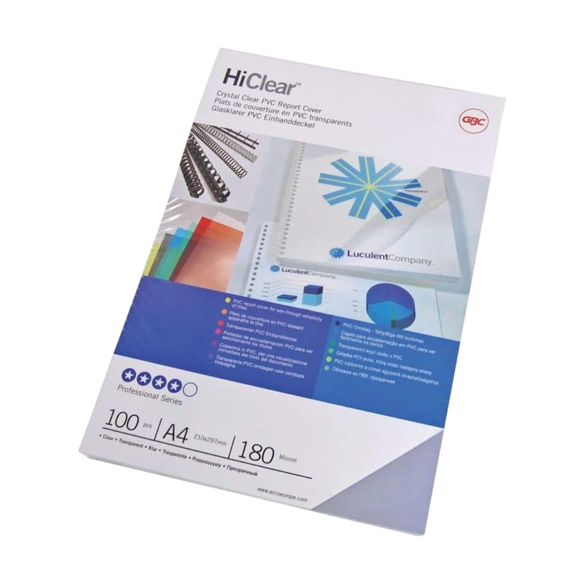 GBC HiClear A4 Binding Cover - Pack of 100