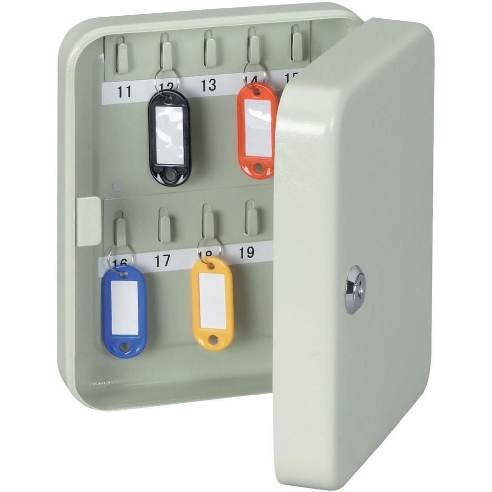 Steel Lockable Key Cabinet - 20 Keys Capacity (300 x 240 x 80 mm)