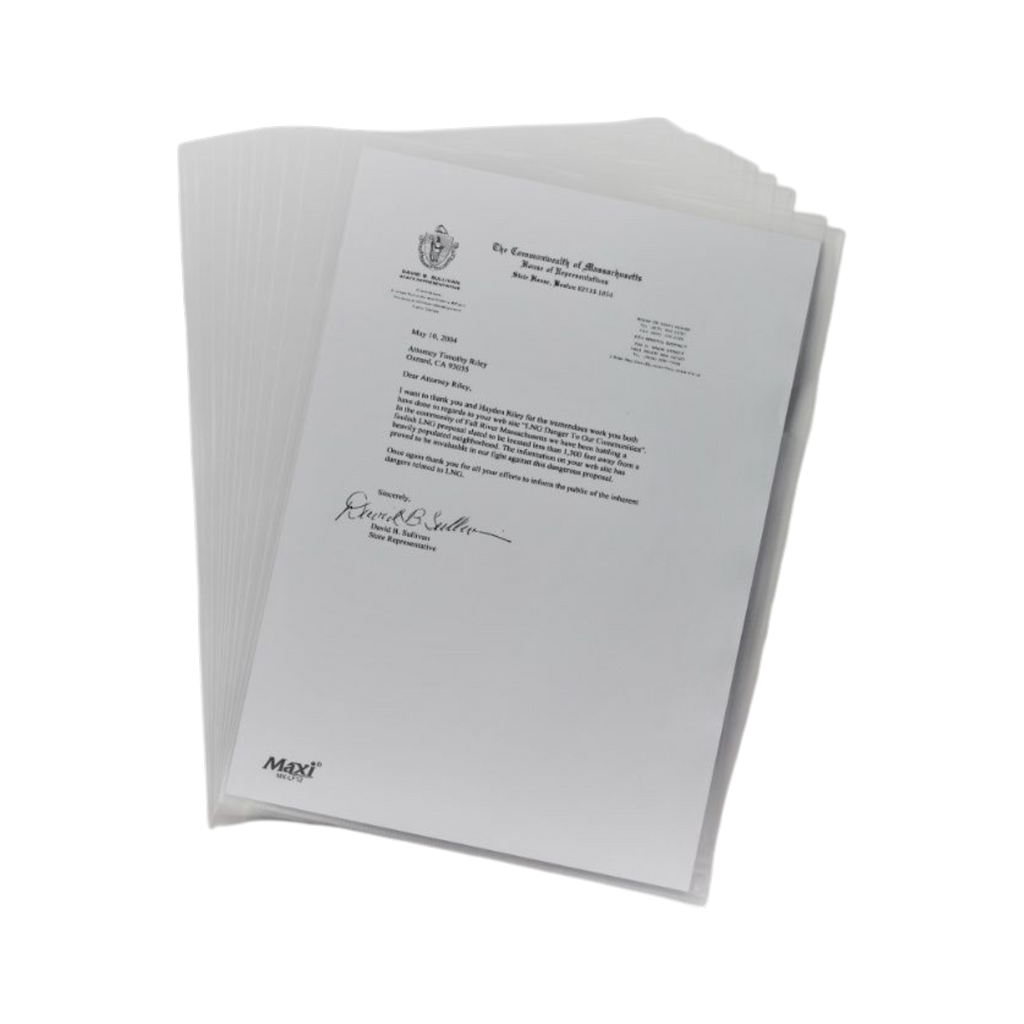 Clear A4 Plastic L-Shape Folder