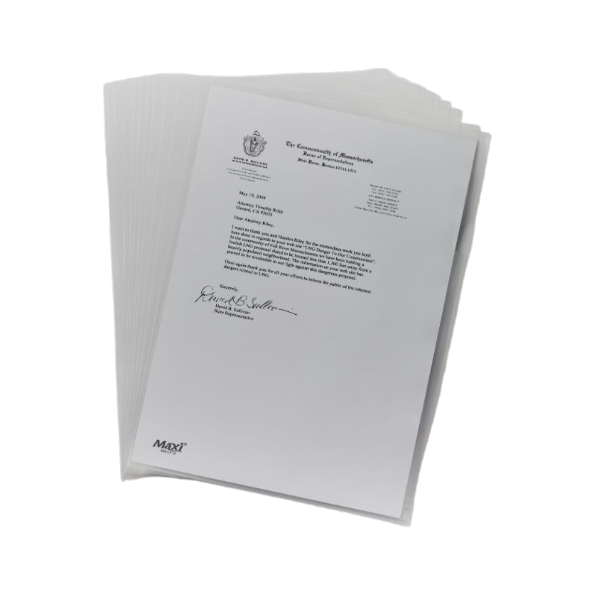 Clear A4 Plastic L-Shape Folder