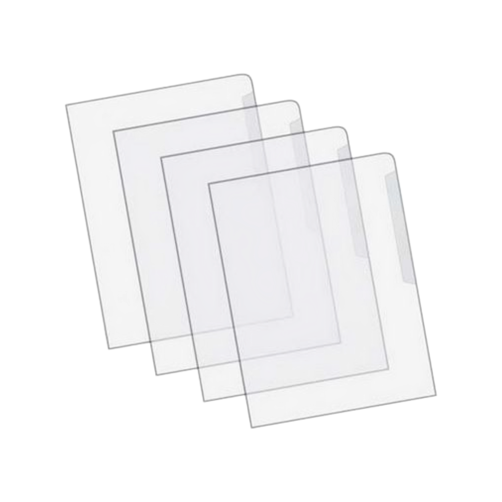 Clear A4 Plastic L-Shape Folder