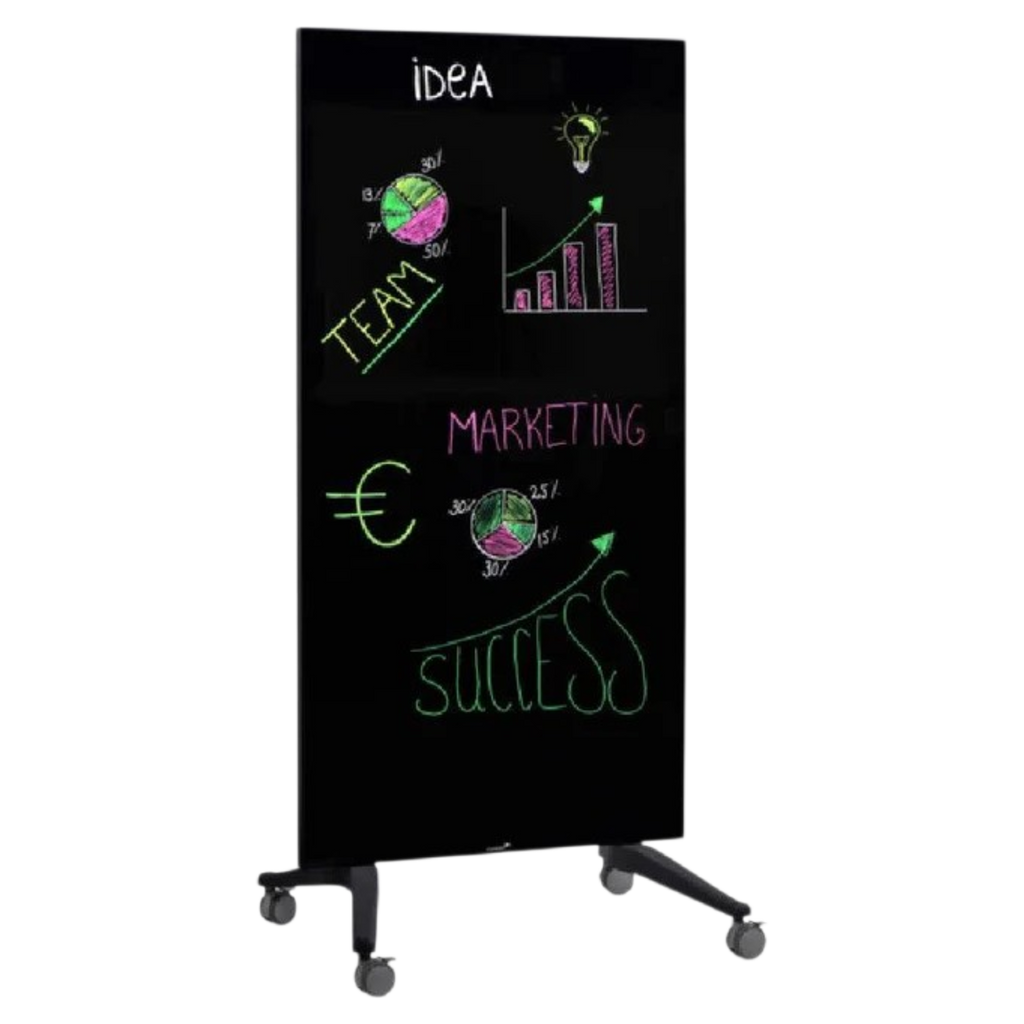 Legamaster Mobile Glassboard Black