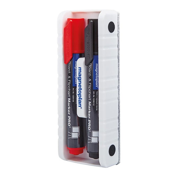 Magnetoplan 12290 Magnetic Eraser and Marker Set
