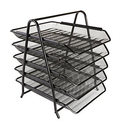 Mesh 5-Tier Letter Tray & Document Organizer