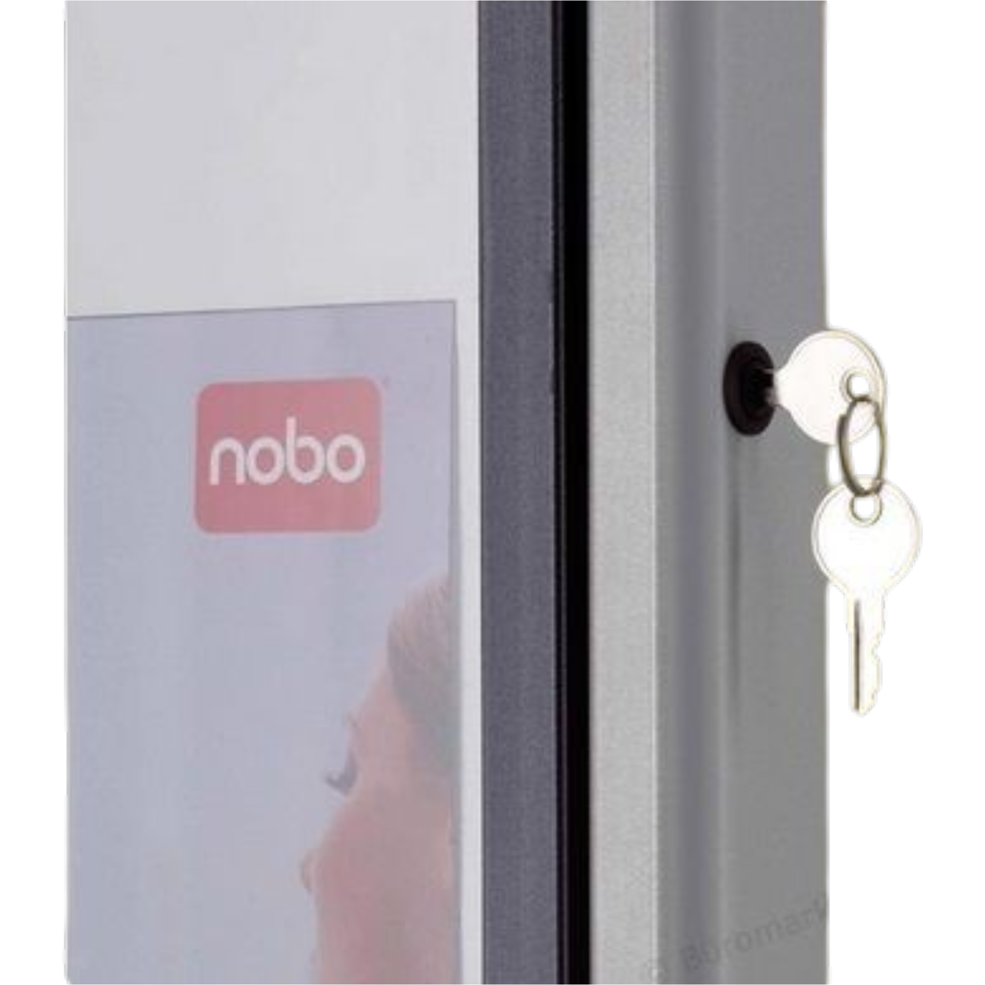 Nobo Enclosed Magnetic Dry-Erase Display Case - 924 x 970 mm (12 x A4) - 1902581