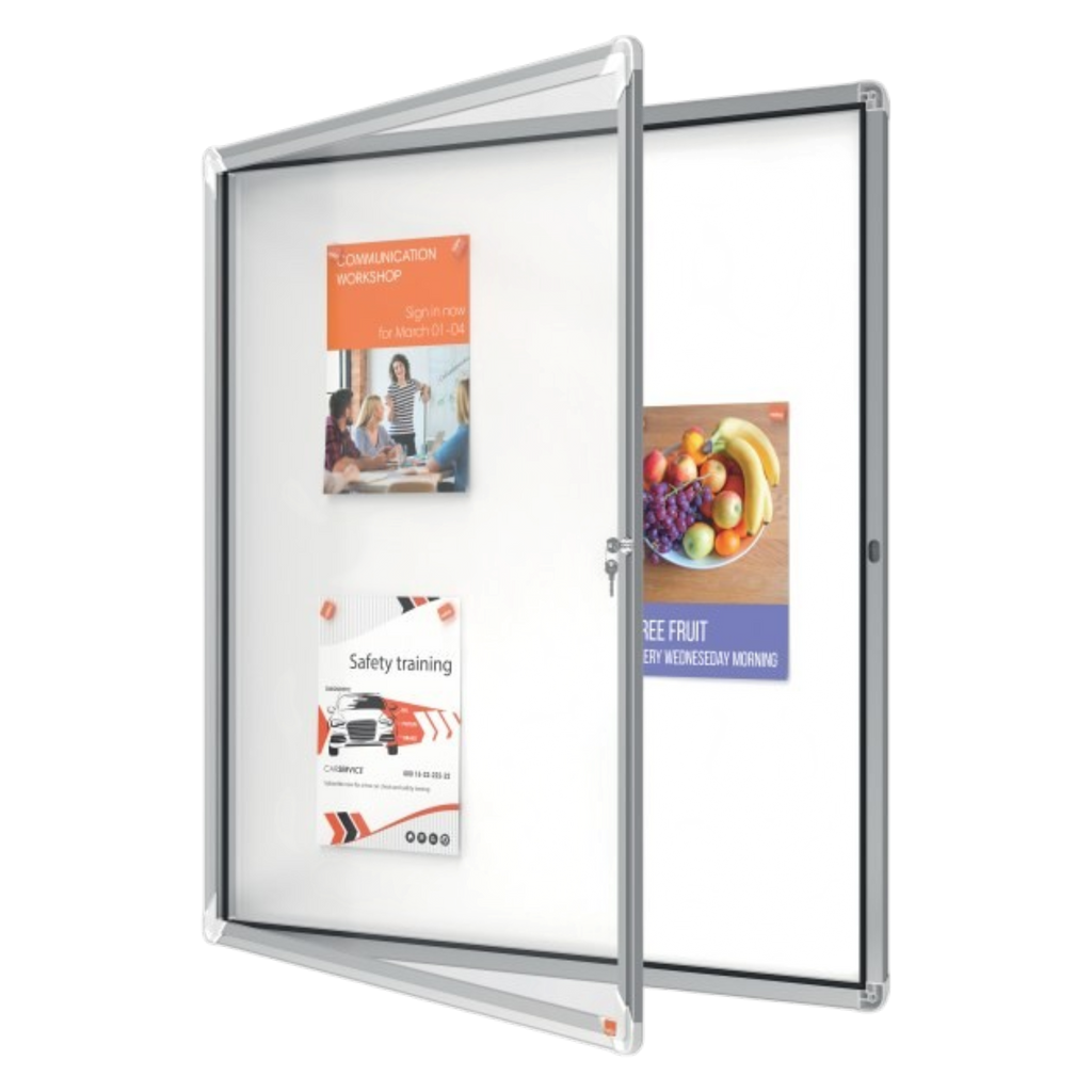 Nobo Enclosed Magnetic Dry-Erase Display Case - 924 x 970 mm (12 x A4) - 1902581