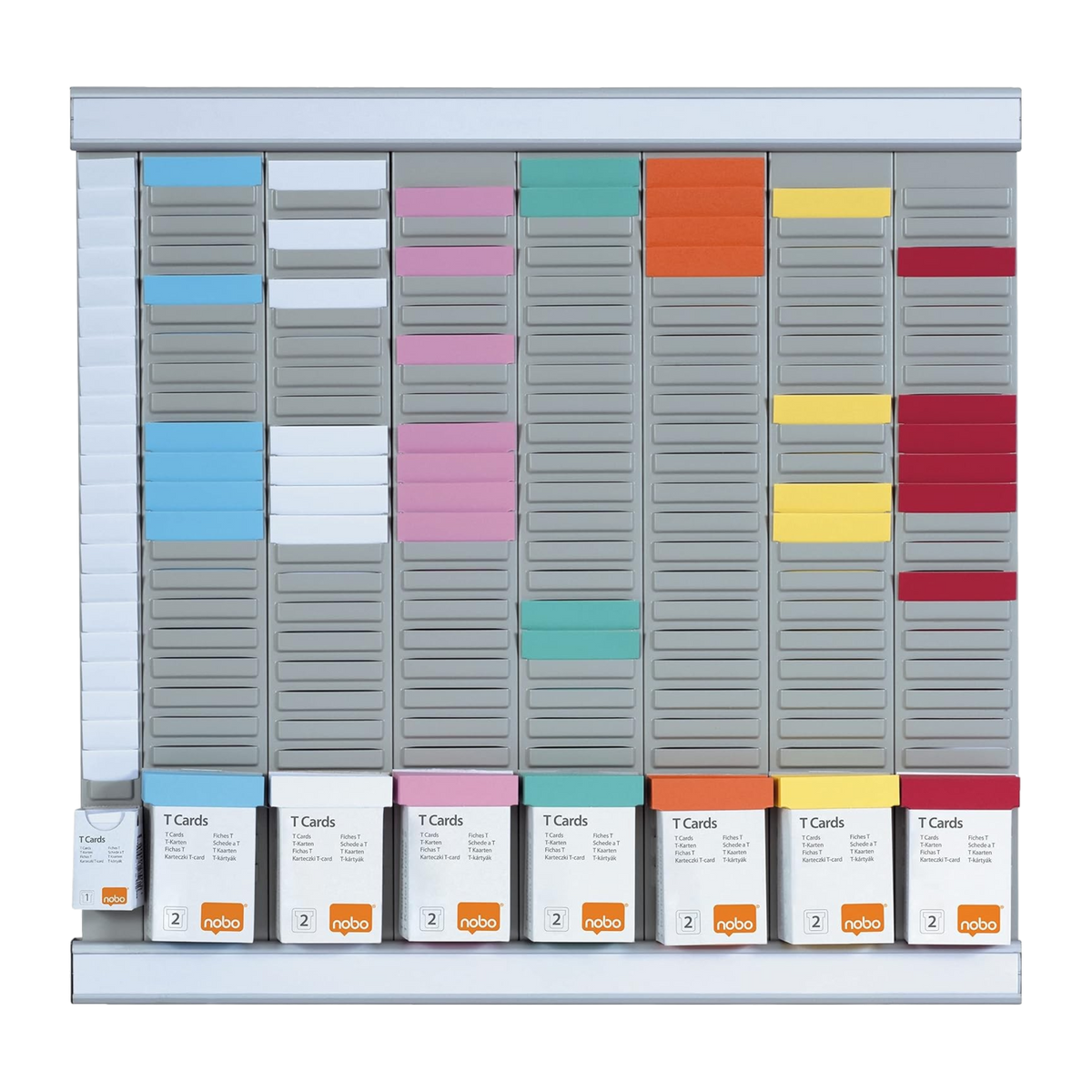 Nobo 2911080 T-Card Planning Kit 24 Slots 7 Columns