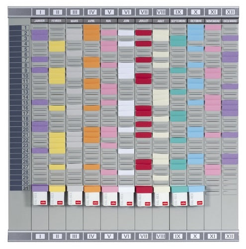 Nobo 32938864 T-Card Professional Planner 12 Columns 32 Slots