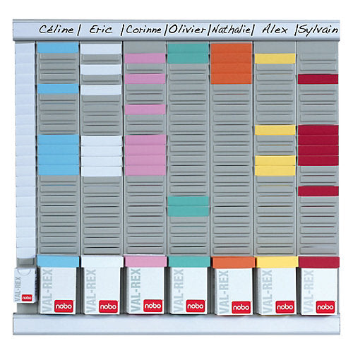 Nobo 2911080 T-Card Planning Kit 24 Slots 7 Columns