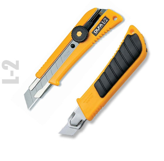 OLFA L-2 Non-Slip Rubber Grip Utility Knife