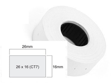 Price / Date Labels 26 x 16 mm White