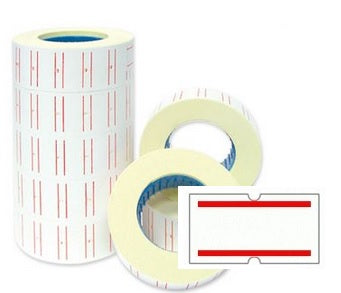Price Labels 21 x 12 mm with 2 Red Lines