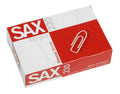 SAX Metal Paper Clips Nickel Plated - Pack of 100