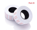 Price Labels 21 x 12 mm with 2 Red Lines