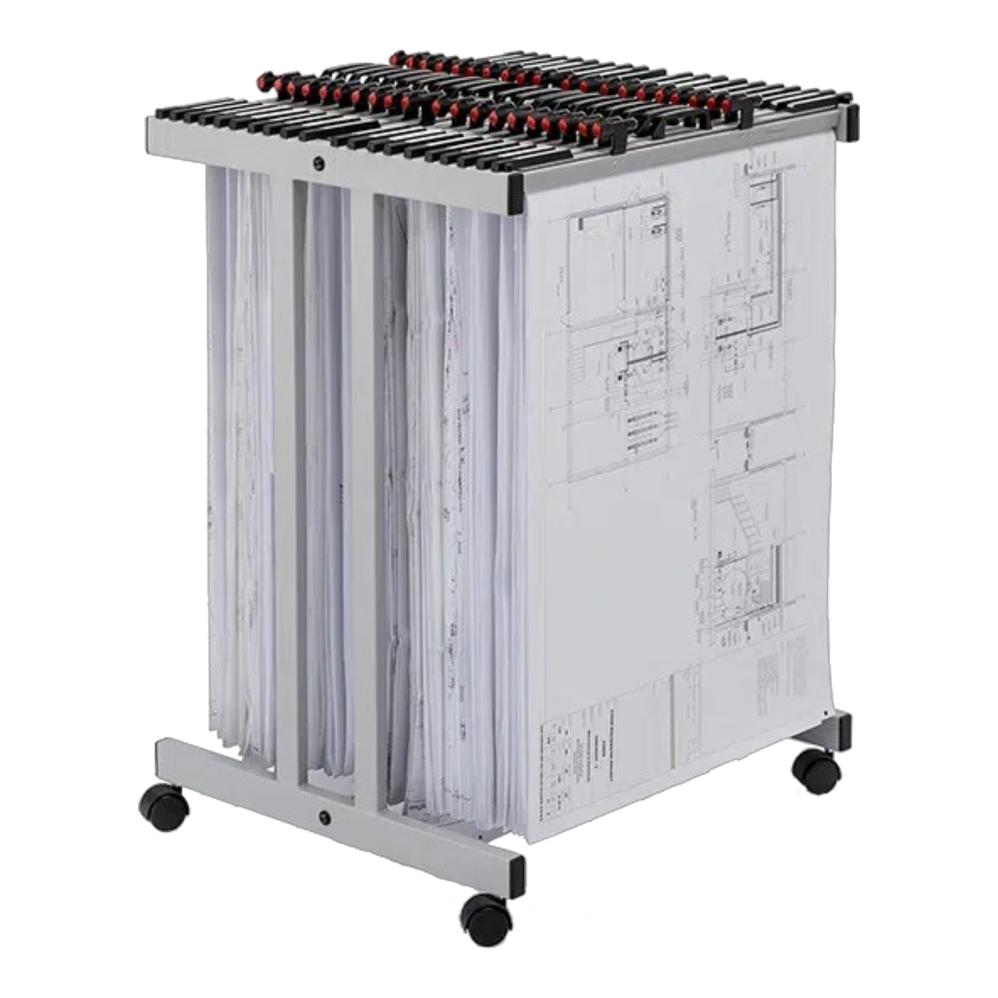 VistaPlan A0 Top Loading Plan Storage Trolley - 2000 Sheets Capacity