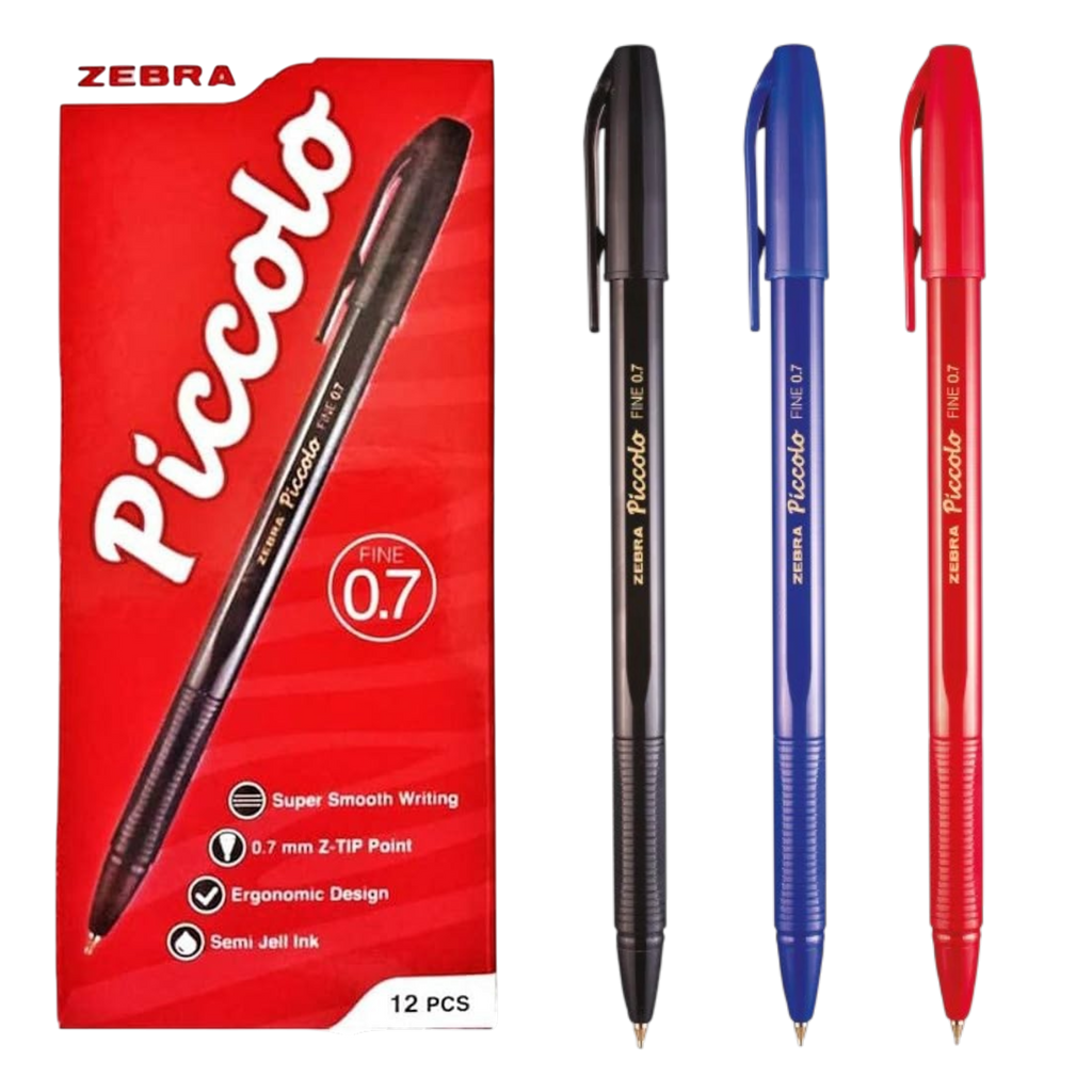 Zebra Piccolo 0.7mm Ball Pen - Pack of 12