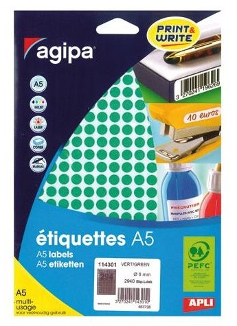 Coloured Labels 