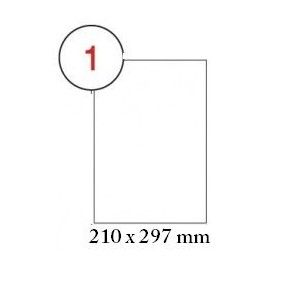 210 X 297mm White A4 Labels, 1 Per Sheet - Pack of 100 Sheets [100 Labels]
