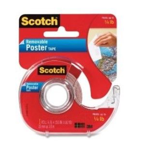 3M Scotch 109 Wallsaver Poster Tape, Removable, 3/4" X 150"