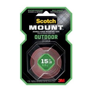 3M Scotch 411 Super Strong Exterior Mounting Tape, 1" X 60"