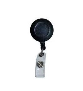 Badge Reel with Clip, Black, Ref: FSNAYO001BK