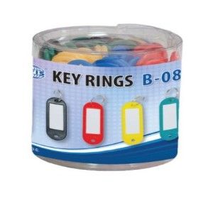 Standard Key Tags/ Rings , Assorted Colors PK/50