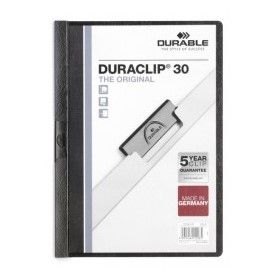 Durable 2200 DuraClip File, A4, 30 Sheets, Black