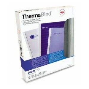 GBC ThermaBind Thermal Binding Covers, 3mm, White [Box of 100]