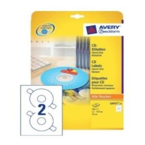 Avery® L6015-25 CD Labels, 117 mm [50 Labels] for Laser & Inkjet Printers 
