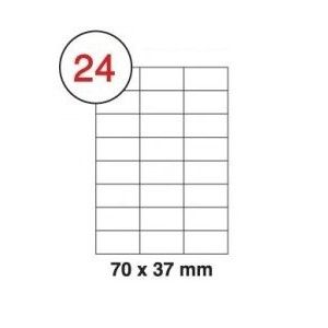 70 X 37mm White A4 Labels, 24 Per Sheet - Pack of 100 Sheets [2400 Labels]