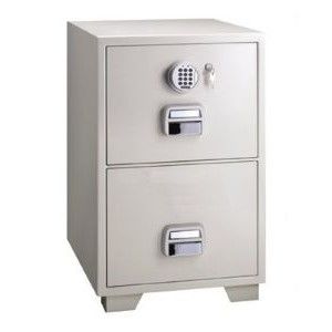 Eagle SF-680 - 2EKX 2 Drawer Fire Resistant Filing Cabinet 1 Key + Electronic Lock