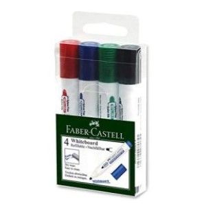 Faber Castell Whiteboard Marker Bullet Tip, 4/Pack