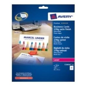 Avery C32026-10 Double Sided Business Cards Satin-Finish, 270g [PK/100]