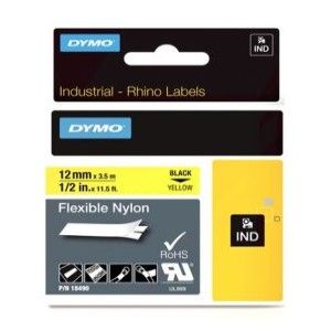 RHINO Tape 12mm Yellow Flexible Nylon - S0718080